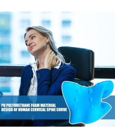 Neck Stretcher Pillow Ergonomic Soft Neck Stretch Hump - Neck Stretcher Cervical Traction Device Shoulder Relaxer Traction Pillow for Muscle Relaxation - Buy Online on GoSupps.com