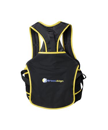 TLSO Thoracic Medical Back Brace for Pain Relief & Post Op Support - Brace Align Black-Yellow Universal - PDAC L0456 L0457 - Buy Online on GoSupps.com