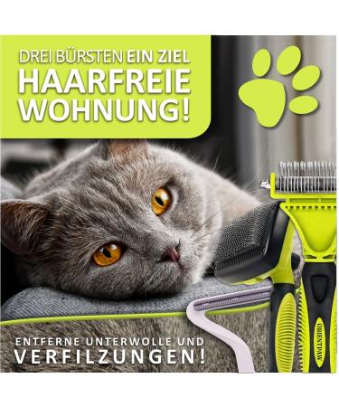 Orientpaw Professional Cat Brush Set - 3-in-1 Grooming Solution for Short & Long Hair | 100% Comfort & Hygiene - Perfect for Cat Care - Buy Online on GoSupps.com
