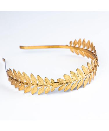 Rivertree Greek Goddess Headband Costume - Gold Leaf Hair Band Crown for Bridal Wedding - Laurel Accessories - Buy Online on GoSupps.com