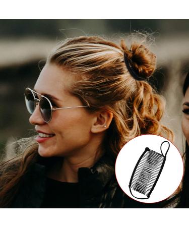 2 PCS Banana Hair Clips Large Size Stretch Banana Clip 30 Teeth Vintage Clincher Combs Non Slip Banana Clip Black Banana Hair Grips Elastic Banana Hairpin for Women Natural Thick Hair Curly Hair - Buy Online on GoSupps.com
