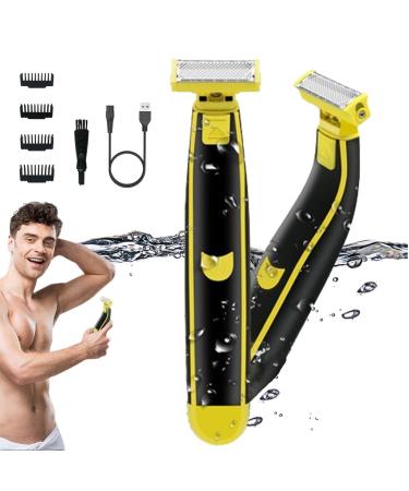 Stellaya Shaver Stellaya Full Body Washes Wet & Dry Shaver Stellaya Mens Shaver Stellaya Electric Body Hair Trimmer for Men Stellaya Razors with 4 Types of Limited-Length Combs(2 Set)