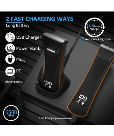 Buy Electric Groin Hair Trimmer - Waterproof Body Shaver for Men & Women USB Rechargeable with Replaceable Ceramic Blades - Buy Online on GoSupps.com