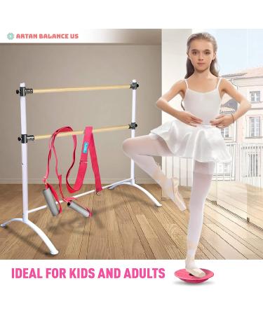 Leg Stretching Strap and Ballet Balance Board Set for Dance & Gymnastics - Buy Online on GoSupps.com