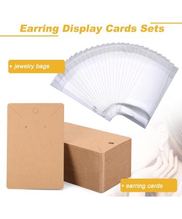 Ovsor 500 Pcs Earring Display Cards with Bags - Jewelry Packaging and Necklace Display Holder - Buy Online on GoSupps.com