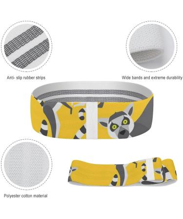 Ring-Tailed Lemur Yoga Workout Bands - Comfort Booty Resistance Straps for Legs & Physical Therapy - Buy Online on GoSupps.com