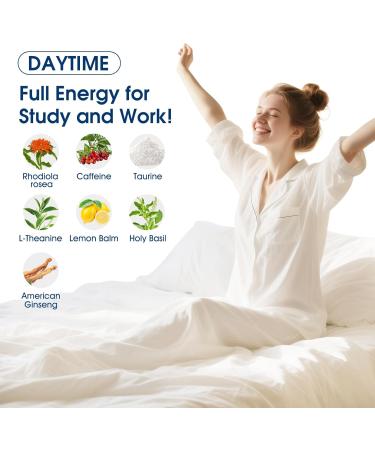 Adrenal & Stress Support with Ashwagandha, Rhodiola, Melatonin, and Herbal Blend Day & Night Support for Calm, Focus & Restful Sleep for Women & Men 60 Count (Pack of 1) - Buy Online on GoSupps.com