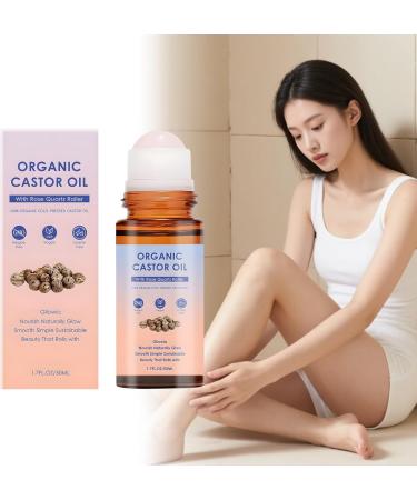 Castor oil Organic castor oil 50 ml cold pressed and unrefined deep hydration and smoothing moisturizing soothing for face hair skin body care scalp oil 3 pieces 3PC - Buy Online on GoSupps.com