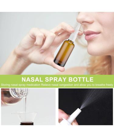 Omevett 6 Pcs Nasal Spray Bottle 30ML Empty Amber Glass Nasal Spray Bottles Refillable Fine Mist Sprayers Portable Nasal Spray Bottles Container with 6 Pcs Funnels and Labels for Saline Essential Oils - Buy Online on GoSupps.com