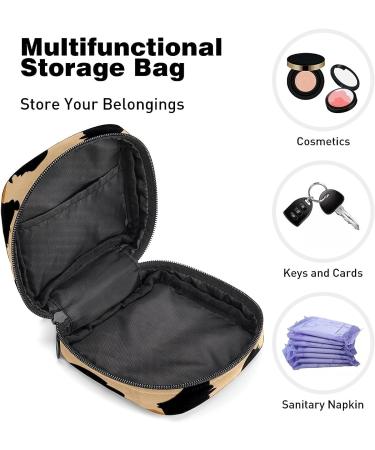 Leopard Print Sanitary Napkin Storage Bag - Portable Period Kit Pouch with Zipper for Women and Teens - Color 8 - Buy Online on GoSupps.com