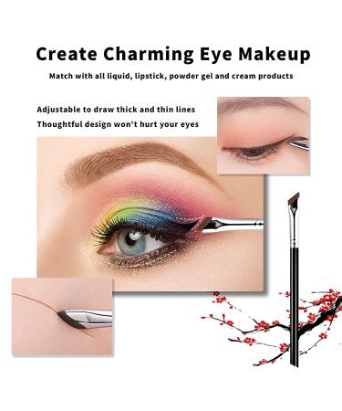 URSOBTF 3 PCS Ultra Thin Sickle Angled Eyeliner & Eyebrow Brush Set - Buy Online on GoSupps.com