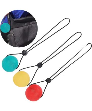 Verdant Touch Hand-Handjahr-Ball Set | Stress Relief & Rehabilitation | 3-Part Grip Ball for Hand Wrist & Joint Strength Training | Massage Balls in Yellow Red & Green - Buy Online on GoSupps.com