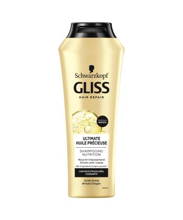 Schwarzkopf - Gliss - Precious Care Oil Shampoo - Dry/Very Damaged Hair - Anti-Breakage Action - 89% Natural Ingredients - 250 ml Bottle