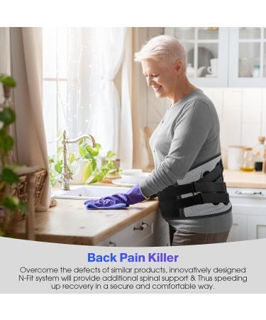 NEENCA Adjustable Back Support Brace for Pain Relief - FSA/HSA Approved | Lumbar Support for Herniated Disc Sciatica & Scoliosis - International Shipping Available - Buy Online on GoSupps.com