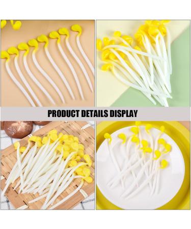 Alipis 12pcs bean sprouts Model decorations pretend lifelike vegetable adornment decorate fruit vegetables decorative vegetable artificial pvc Green bean sprouts Yellow 9.00X1.00X1.00CM - Buy Online on GoSupps.com