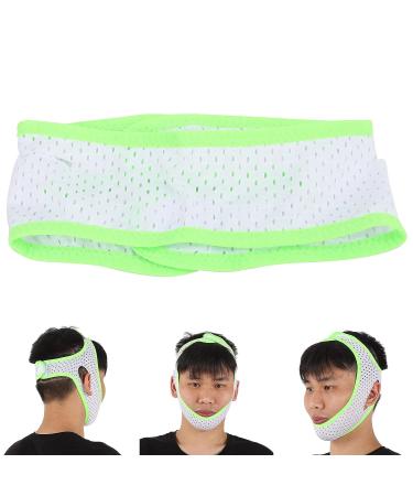 Breathable Anti-Snoring Chin Strap for Summer Sleep - Fluorescent Green Edging - Buy Online on GoSupps.com