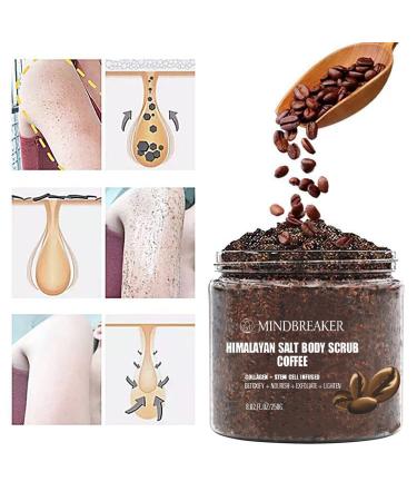 Himalaya Salt Body Peeling - Exfoliating & Moisturizing Body Scrub Gift for Men & Women - Coffee Infused - Buy Online on GoSupps.com