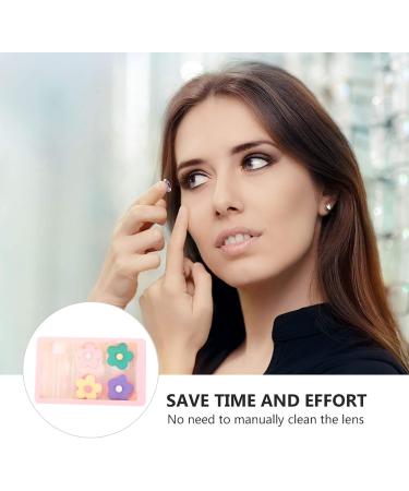 Faruta Portable Contact Lens Organizer Set - 2 Mini Containers for School Home & Travel - Pink - Buy Online on GoSupps.com