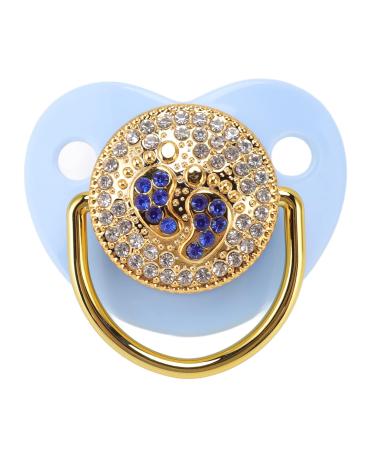 Bling Baby Pacifier - Soft Silicone Antistatic Skin-Friendly Design for 6-18 Months (Blue) - Buy Online on GoSupps.com