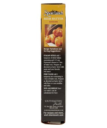 Shore Lunch Beer Batter Mix - Rich Flavor & Crisp Texture for Fish & Chicken - 9 Servings - 9 Ounce Box - Buy Online on GoSupps.com