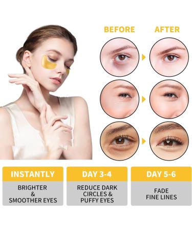 ASYBO Under Eye Patches 120 Pcs Golden Under Eye Mask Eye Treatment Mask for Under Eye Bags Dark Circles Puffy Eyes Fine Lines Anti-Aging and Anti-Wrinkle Collagen Eye Mask Skincare - Buy Online on GoSupps.com