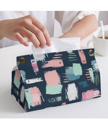 Tissue Box Cover Tissue Box Holder Brushstroke Art Pattern Print Tissue Holder Travel Tissue Packs Facial Paper Holder Decorative Holder - Buy Online on GoSupps.com