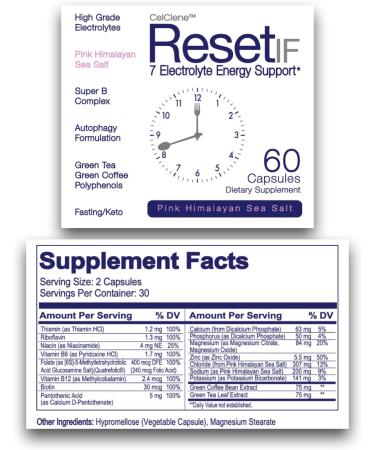 ResetIF 7 Electrolytes Methyl B12 & Methly Folate Green Tea & Green Coffee Extracts B Complex Zinc 72 Trace Minerals - Buy Online on GoSupps.com
