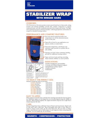 OTC Knee Stabilizer Wrap | Hinged Bars | Neoprene | Black | Large | International Shipping - Buy Online on GoSupps.com