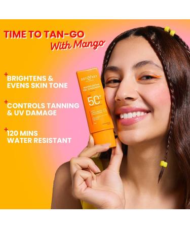 Dot&Keey's Mango Detan Gel Sunscreen SPF 50+ PA+++ Oil-Free with Alpha-Arbutin Niacinamide Water Resistant for All Skin Types 80g - Buy Online on GoSupps.com