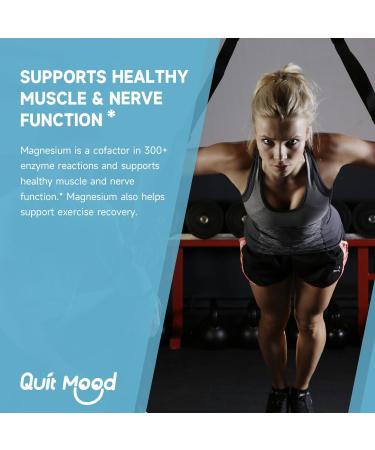 Quitmood Triple Magnesium Complex | 300mg of Magnesium Glycinate Malate & Citrate for Muscles Nerves & Energy | High Absorption | Vegan Non-GMO | 90 Capsules - Buy Online on GoSupps.com