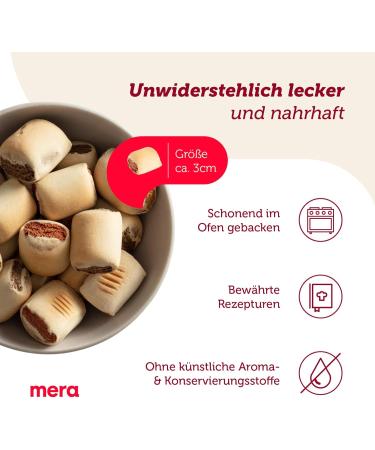Mera Bakery Meaty Rolls Mix 1kg | Natural Dog Treats & Training Snacks | Gently Baked Hundeleckerli - Buy Online on GoSupps.com