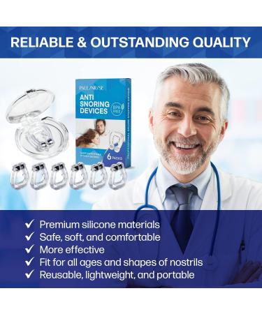 Snore Stopper Nose Clips - Effective Anti-Snoring Solution (6 Pack) - Buy Online on GoSupps.com