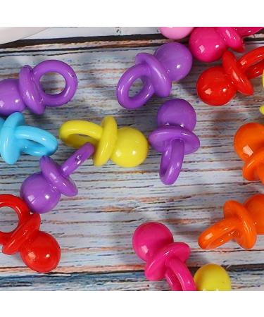 100Pcs Color Acrylic Mini Pacifier Toy for Kids - Transparent Home Decor (Solid Color Mixing) - Buy Online on GoSupps.com