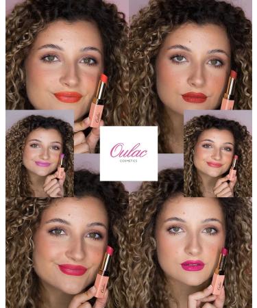 Oulac Magenta Creamy Matte Lipstick | Soft Satin Finish, Moisturizing Formula | Highly Pigmented Enriched with Rose Oil | Vegan & Cruelty-Free - Addicted to Love (Y03) | 3.6g - Buy Online on GoSupps.com