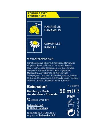 Nivea Men 2-in-1 Beard Care & Face - Chamomile & Hamamelis 50ml - Alcohol-Free Facial Care for Short Beards - Buy Online on GoSupps.com