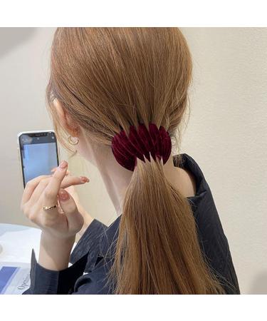 Magic Hair Clips Bird Nest Velvet Magic Hair Clip Convenient Styling Accessories for Long Short Curly Straight Hair Anti-slip Hair Supplies for Work Study Makeup Facial Washing home Wine Red - Buy Online on GoSupps.com