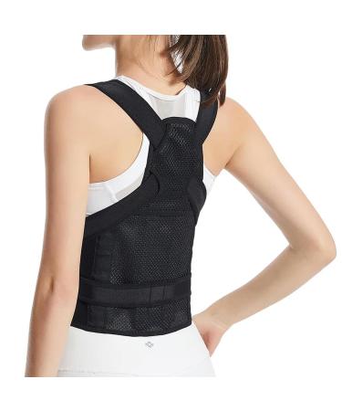 Usable Shoulder Brace Clavicle Support Back Pain Posture Corrector Hunchback Correction Back Brace for Women Men black S - Buy Online on GoSupps.com