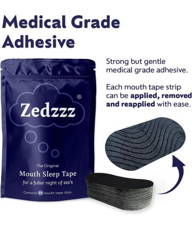 Zedzzz Mouth Tape for Sleeping | Anti Snoring Aid | 5+ Weeks Supply | Snore Stopper & Sleep Aid - Buy Online on GoSupps.com