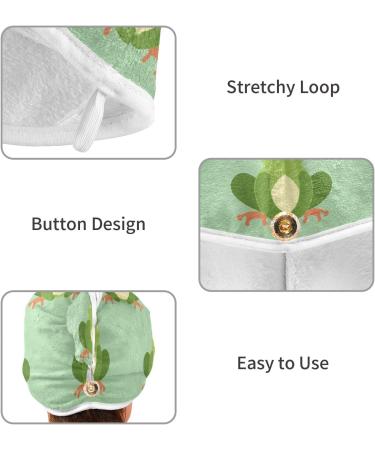 Green Small Frog Hair Towel 2 Pack - Super Absorbent Quick Dry Hair Turbans for Women & Girls | Perfect Hair Drying Solution - Buy Online on GoSupps.com