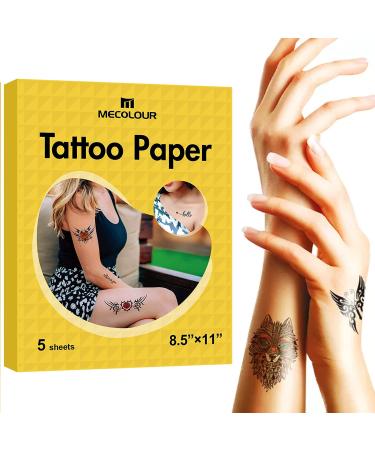 MECOLOUR Printable Temporary Tattoo Paper 5 Sets 8.5X11 | DIY Inkjet Printer Transfer Decal Paper for Skin | Festivals, Parties, Birthdays | 5 Sheets - Buy Online on GoSupps.com