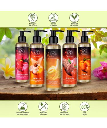 Sensual Banana Massage Oil 200g - Edible Relaxation Body Oil with Almond & Grape Seed - Natural Kissable Massage Essentials - Buy Online on GoSupps.com