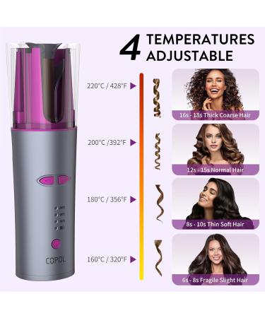 Buy Cordless Auto Hair Curler - Portable Rotating Curling Iron for Effortless Waves | Fast Heating & Rechargeable | Perfect for Stylish Curls - Buy Online on GoSupps.com