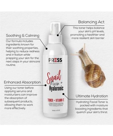 PRSS Snail Mucin + Hyaluronic Hydrating Toner 6 oz | Nourishing Skincare for All Skin Types - International Shipping Available - Buy Online on GoSupps.com