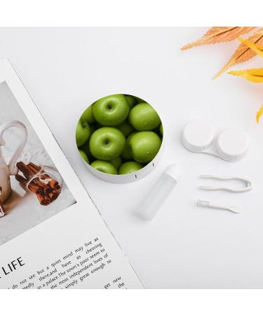 Buy Green Apples Water Drop Contact Lens Case with Mirror - Cute & Portable Travel Kit for Eye Care - Buy Online on GoSupps.com