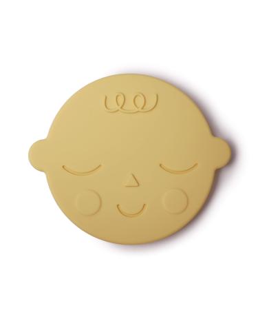Mushie bite ring for babies made of bpa-free silicone |Promotes visual sense & motor skills baby |Teen Nursing Accessories |Safe & high quality for toddlers children boys & girls |Facial design (Banana Cream)