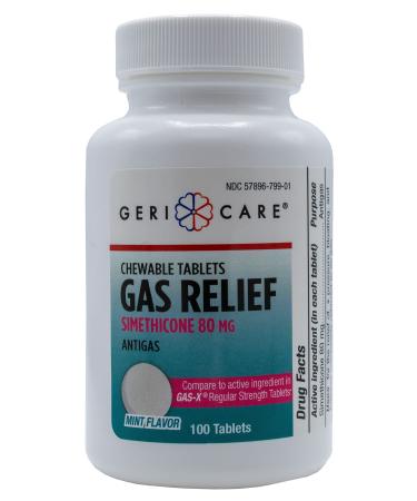 GeriCare Simethicone 80 mg | Fast Relief for Gas, Bloating and Discomfort (100 Tablets) - Buy Online on GoSupps.com