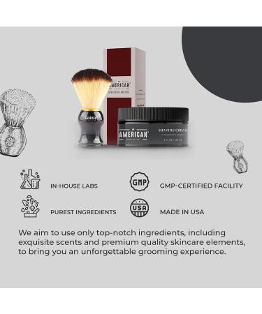 Citrowood Shaving Cream for Men with Brush - 8 oz | Made in USA | Non-GMO & Cruelty-Free | Easy Application & Quality Ingredients - Buy Online on GoSupps.com
