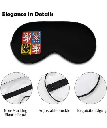 Czech National Emblem Sleep Mask - Adjustable Soft Eye Cover for Effective Shading | Funny Blindfold for Men & Women - Buy Online on GoSupps.com