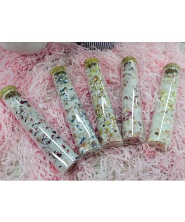 Bath Salts Gift Set with 5 Different and Fascinating Fragrance-Rose Lavender Jasmin Gomphrena globosa Osmanthus 5x100g - Buy Online on GoSupps.com