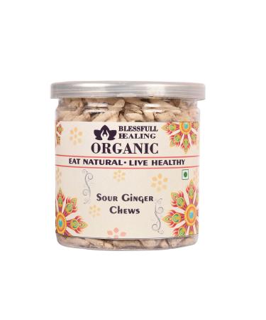 Blessfull Healing Organic Sour Ginger Chews 250 Gram Airtight Container (Packing May Vary)